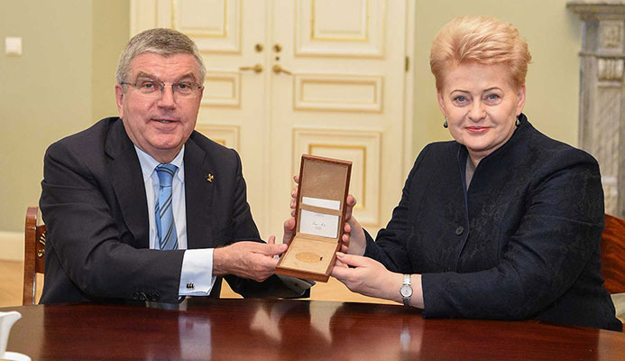 IOC PRESIDENT CELEBRATES LITHUANIAN NOC ANNIVERSARY - SPEAKS AT WOMEN'S LEADERSHIP CONFERENCE IOC PRESIDENT CELEBRATES LITHUANIAN NOC ANNIVERSARY - SPEAKS AT WOMEN'S LEADERSHIP CONFERENCE