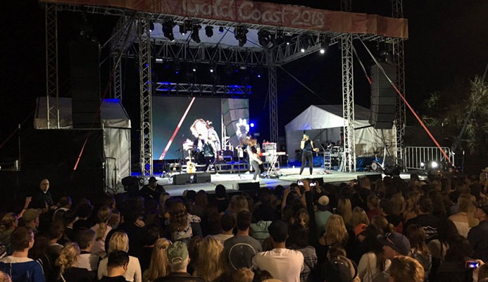 Australian band Sheppard helped set the tone for Gold Coast 2018's beach celebration ©Gold Coast 2018 Australian band Sheppard helped set the tone for Gold Coast 2018's beach celebration ©Gold Coast 2018