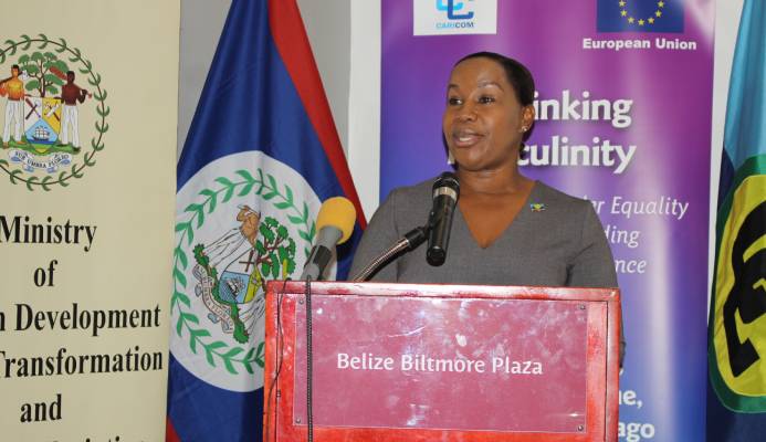 Ms Ann-Marie Williams, Deputy Programme Manager for Gender and Development addressing the opening of the workshop. Ms Ann-Marie Williams, Deputy Programme Manager for Gender and Development addressing the opening of the workshop.