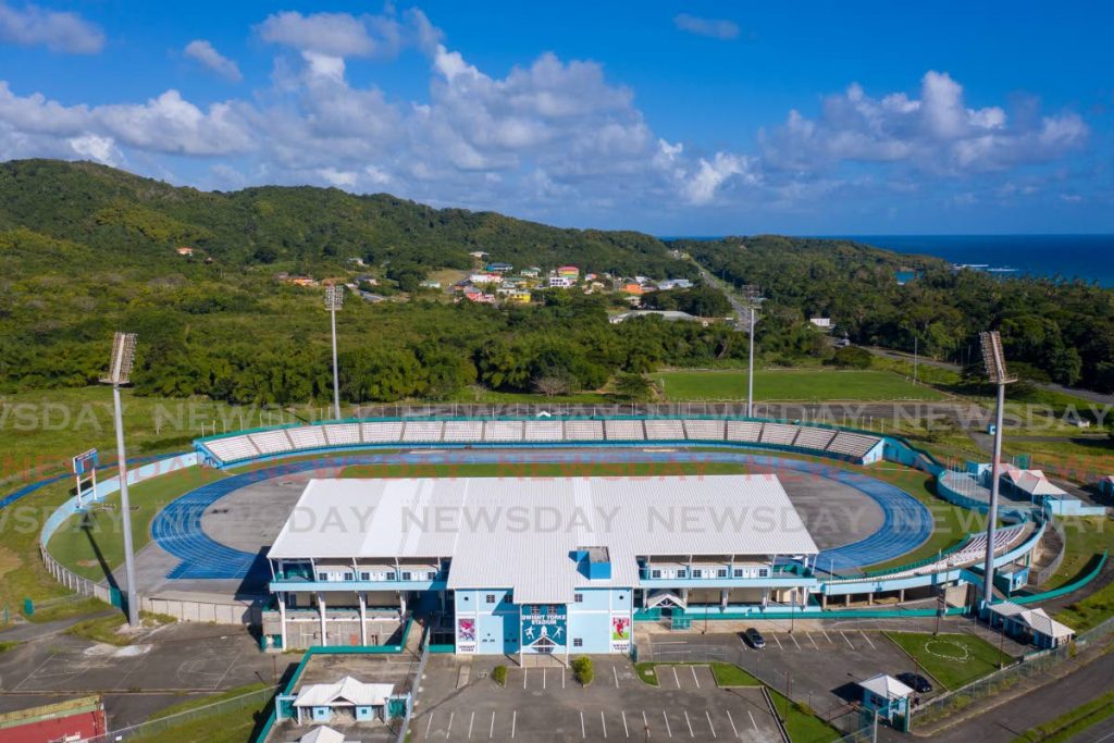 An aerial photograph of the Dwight Yorke Stadium, at Scarborough, Tobago. - Photo by Jeff K. Mayers An aerial photograph of the Dwight Yorke Stadium, at Scarborough, Tobago. - Photo by Jeff K. Mayers