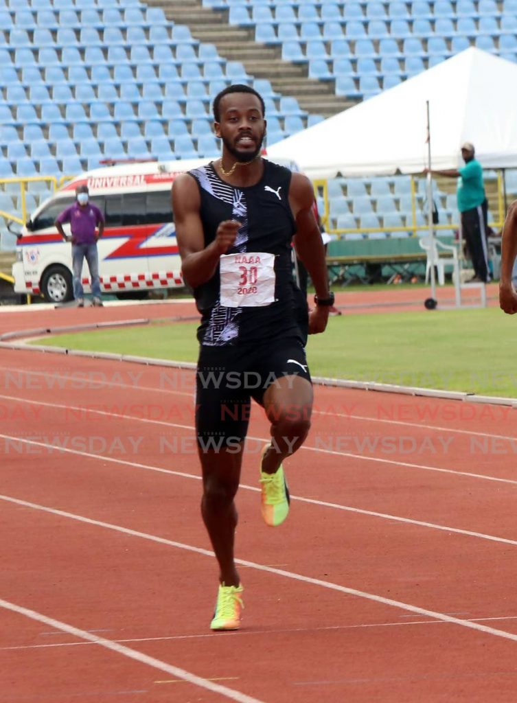 Jonathan Farinha during the NAAA Olympics trials at the Hasely Crawford Stadium, Mucurapo on Monday. PHOTO BY SUREASH CHOLAI. - SUREASH CHOLAI Jonathan Farinha during the NAAA Olympics trials at the Hasely Crawford Stadium, Mucurapo on Monday. PHOTO BY SUREASH CHOLAI. - SUREASH CHOLAI