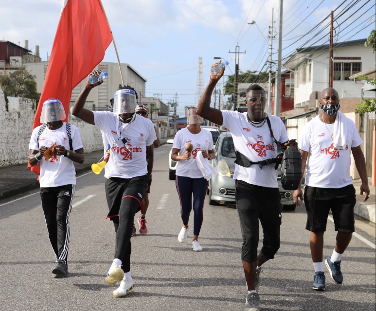 TeamTTO Marathon Walkers on Colville Street heading to Queen's Park Savannah. Photo: Melanie Gulston/Team TTO Media TeamTTO Marathon Walkers on Colville Street heading to Queen's Park Savannah. Photo: Melanie Gulston/Team TTO Media