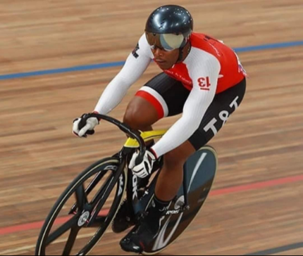 Nicholas Paul won a silver medal in the UCI Track Champions League match-sprint at the Panevezys, Cida Arena in Lithuania. Courtesy Sport Company of T&T Nicholas Paul won a silver medal in the UCI Track Champions League match-sprint at the Panevezys, Cida Arena in Lithuania. Courtesy Sport Company of T&T