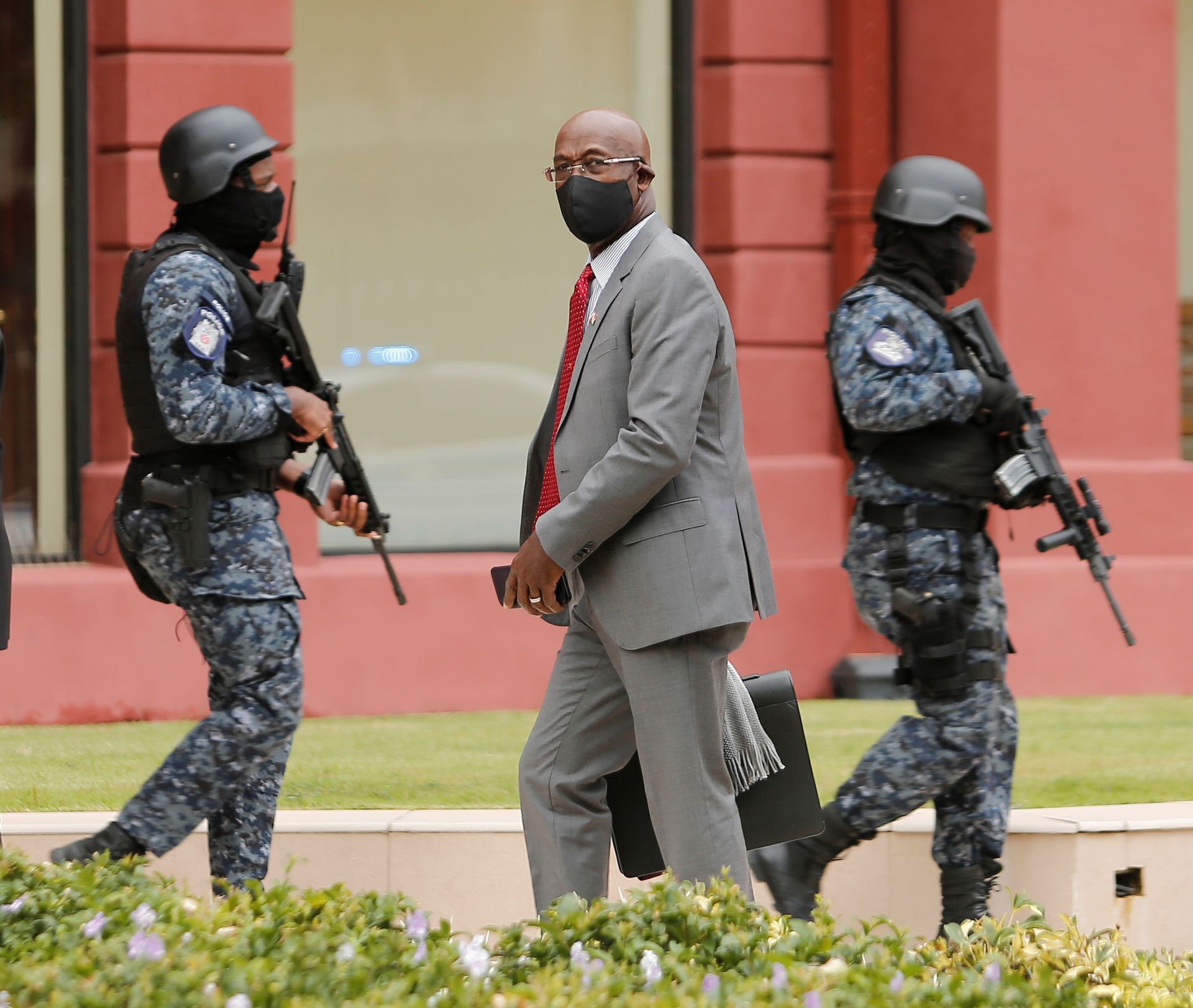 Prime Minister Dr Keith Rowley arrives at the Red House to attend Parliament for the reading of the budget.  ABRAHAM DIAZ Prime Minister Dr Keith Rowley arrives at the Red House to attend Parliament for the reading of the budget.  ABRAHAM DIAZ