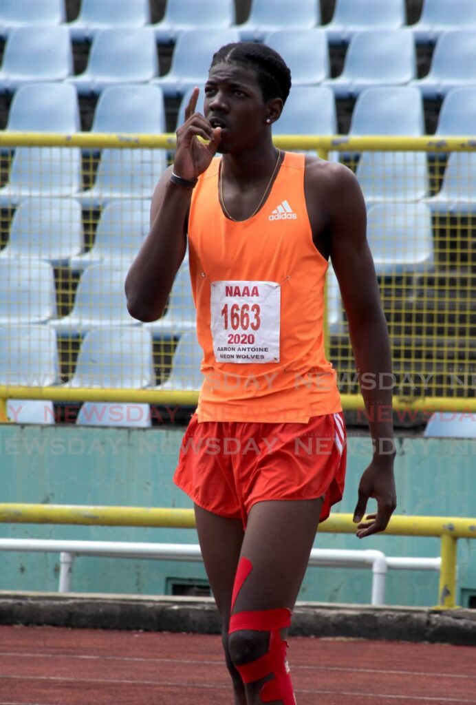 (FILE) TT's Aaron Antoine won gold in the boys' Under-20 high jump, on Saturday, at the 2022 Carifta Games, at the National Stadium, Kingston, Jamaica. - (FILE) TT's Aaron Antoine won gold in the boys' Under-20 high jump, on Saturday, at the 2022 Carifta Games, at the National Stadium, Kingston, Jamaica. -