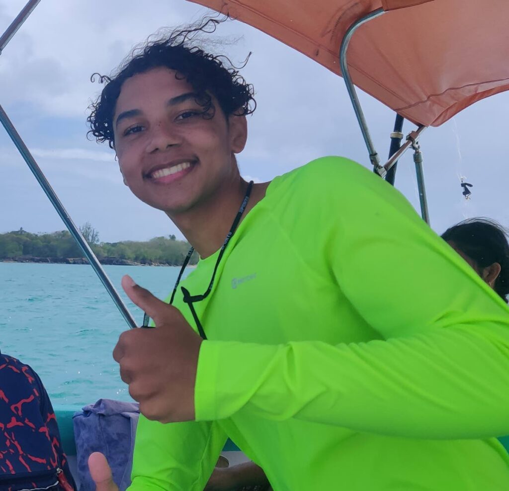 Gregg Alejandro Mannette, also known as Alex, during the family outing to No Man’s Land in Tobago on April 7. Gregg Alejandro Mannette, also known as Alex, during the family outing to No Man’s Land in Tobago on April 7.