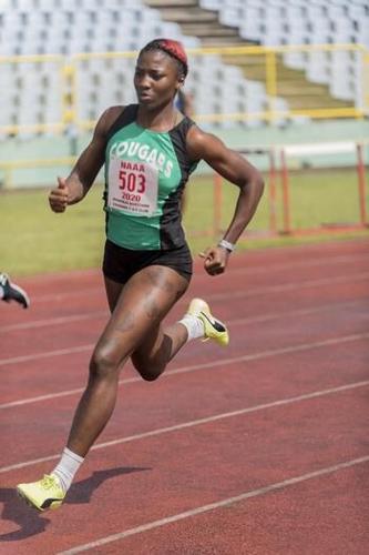 PREPARING FOR CARIFTA GAMES: Cougars sprinter Shaniqua Bascombe. --Photo: DENNIS ALLEN for @TTGameplan PREPARING FOR CARIFTA GAMES: Cougars sprinter Shaniqua Bascombe. --Photo: DENNIS ALLEN for @TTGameplan
