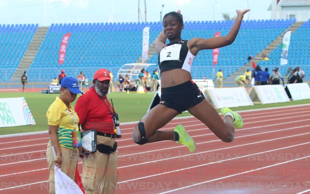 Long jumper Janae De Gannes. - File photo by Angelo Marcelle (Image obtained at newsday.co.tt) Long jumper Janae De Gannes. - File photo by Angelo Marcelle (Image obtained at newsday.co.tt)