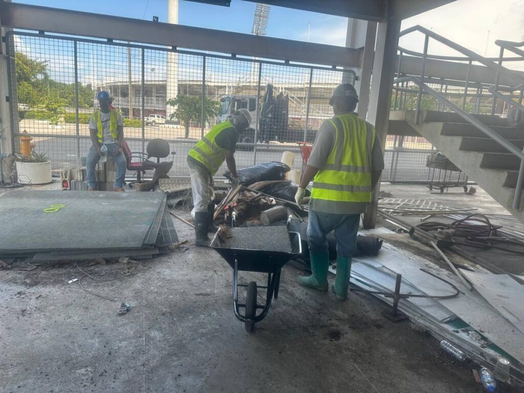 Refurbishment work begins at Jean Pierre Complex. PHOTO COURTESY UDECOTT - PHOTO COURTESY UDECOTT (Image obtained at newsday.co.tt) Refurbishment work begins at Jean Pierre Complex. PHOTO COURTESY UDECOTT - PHOTO COURTESY UDECOTT (Image obtained at newsday.co.tt)