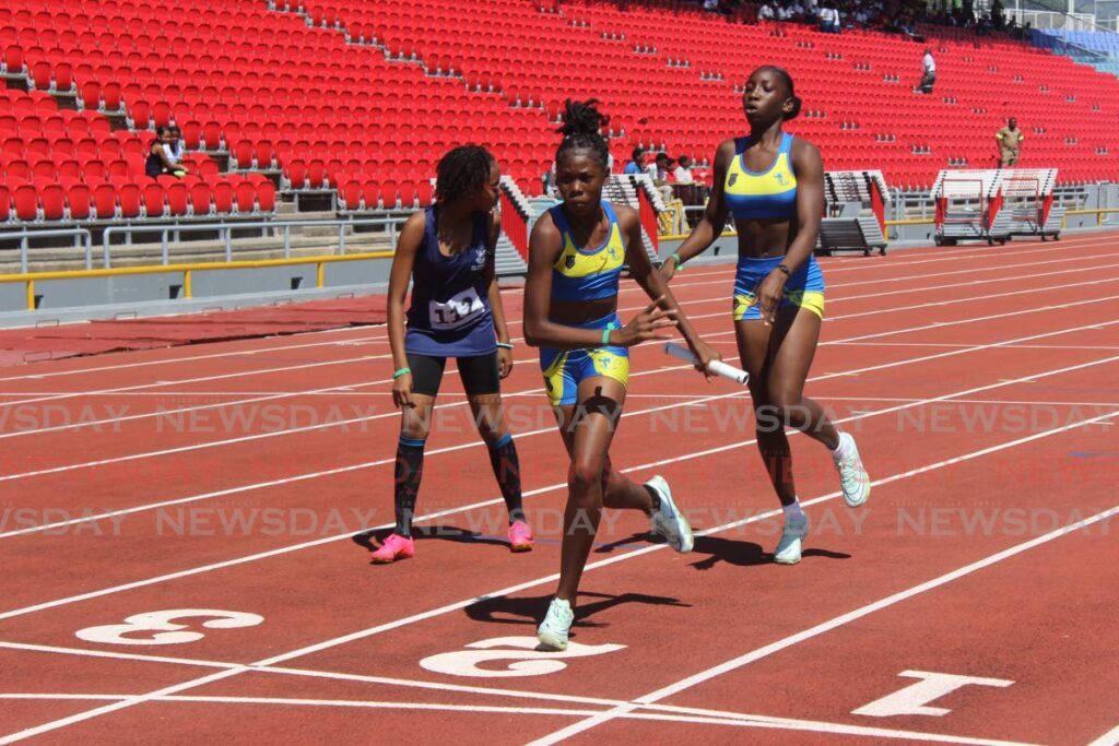 Athletes compete during the Secondary Schools' Relay Festival at Hasley Crawford Stadium on January 18, 2024. - File photo by Faith Ayoung (Image obtained at newsday.co.tt)
