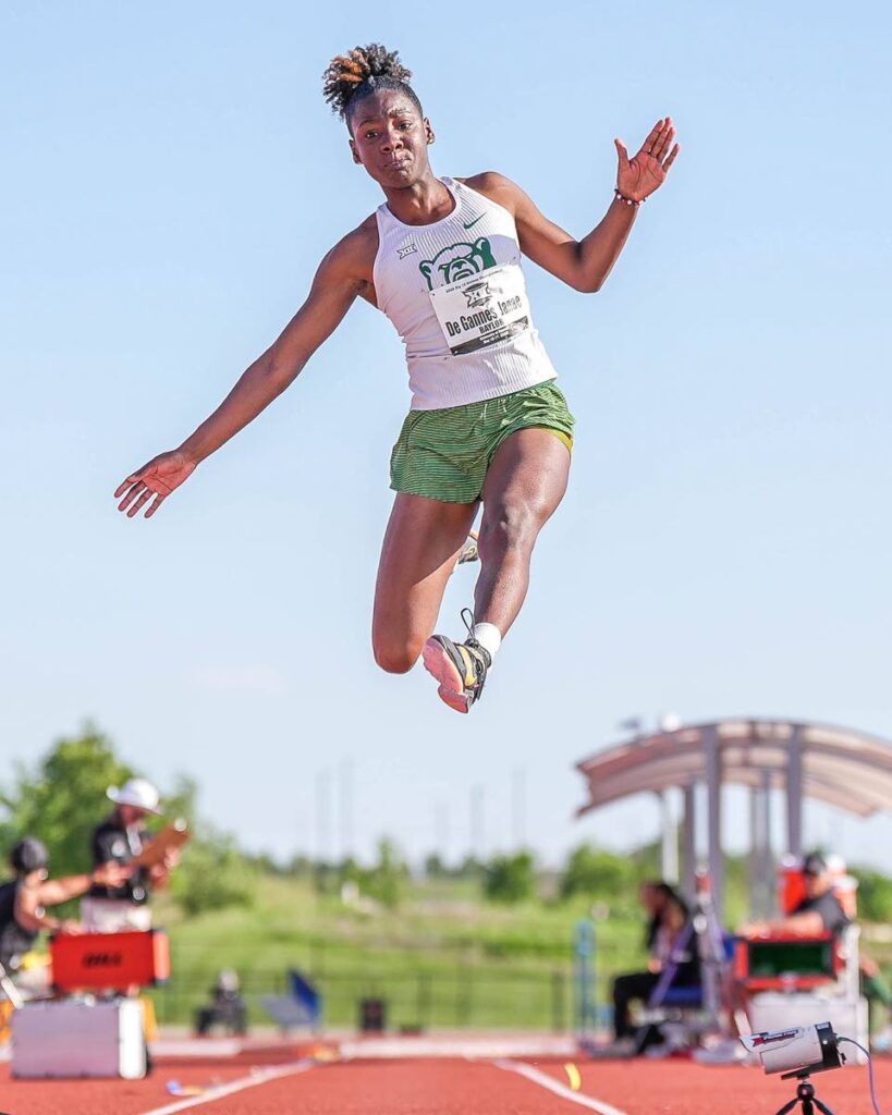 Trinidad and Tobago long jumper Janae de Gannes. Photo courtesy Baylor University - (Image obtained at newsday.co.tt)