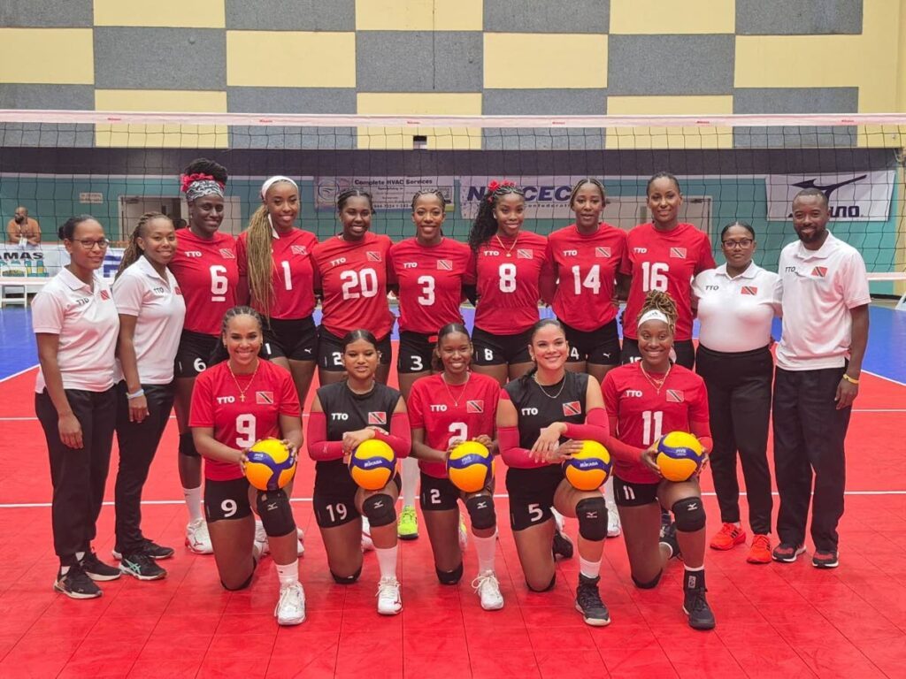 TT women's volleyball team at Senior CAZOVA Championships in Nassau, Bahamas. Photo courtesy TT Volleyball Federation - (Image obtained at newsday.co.tt) TT women's volleyball team at Senior CAZOVA Championships in Nassau, Bahamas. Photo courtesy TT Volleyball Federation - (Image obtained at newsday.co.tt)