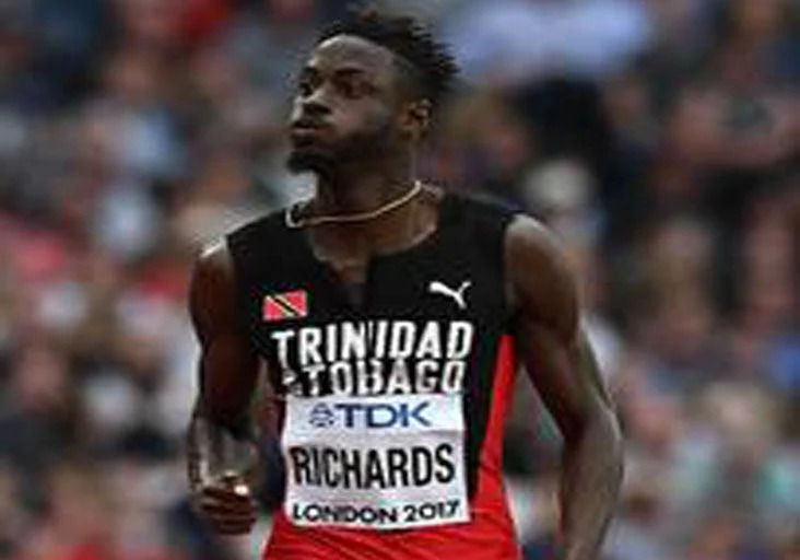 STANDARD-BEARER: File photo from August 7, 2017, shows Trinidad and Tobago’s Jereem Richards competing in a men’s 200-metre heat at the 2017 IAAF World Championships, at the London Stadium, in London, England. —Photo: AFP (Image obtained at trinidadexpress.com)